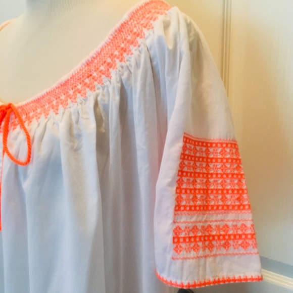 J Crew White Cotton Tunic Coverup Dress L 🌸 - Picture 3 of 8